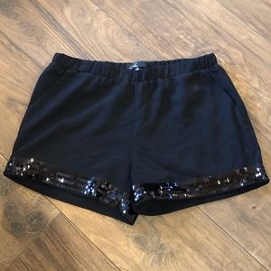 Black Sequin Shorts